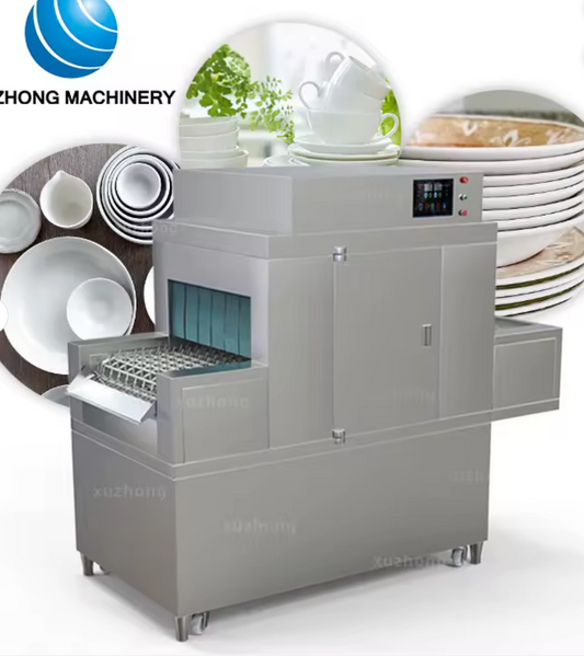 Professional Restaurant Automatic Rack Conveyor Dishwasher Hotel Kitchen Equipment Commercial Basket Conveyor Type Dishwasher