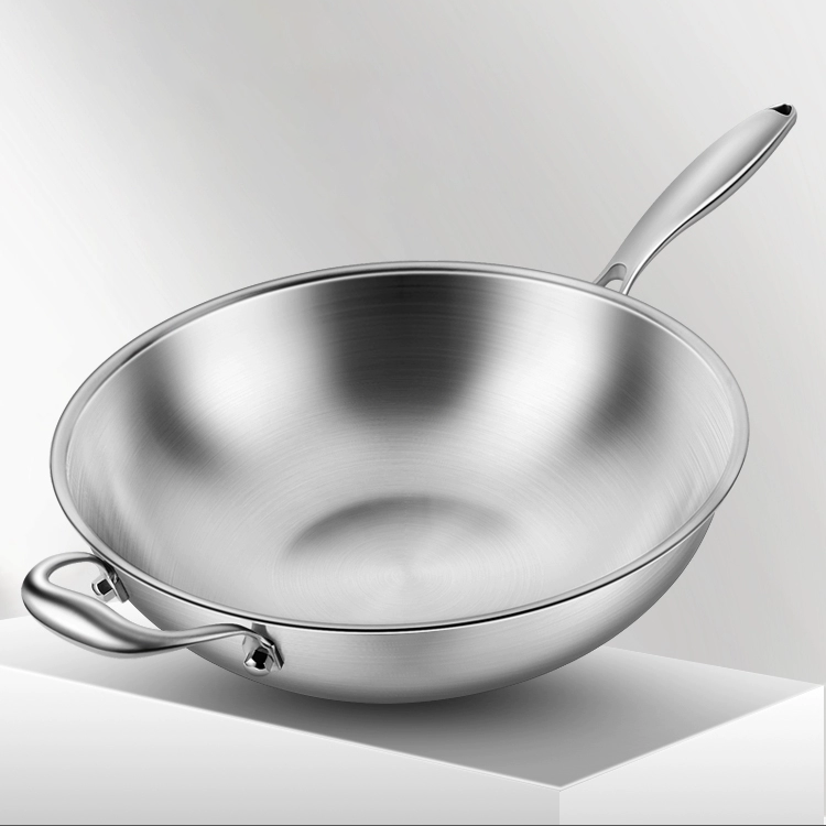 316L Stainless Steel Uncoated Wok